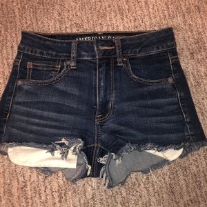 American Eagle high rise jean shorts